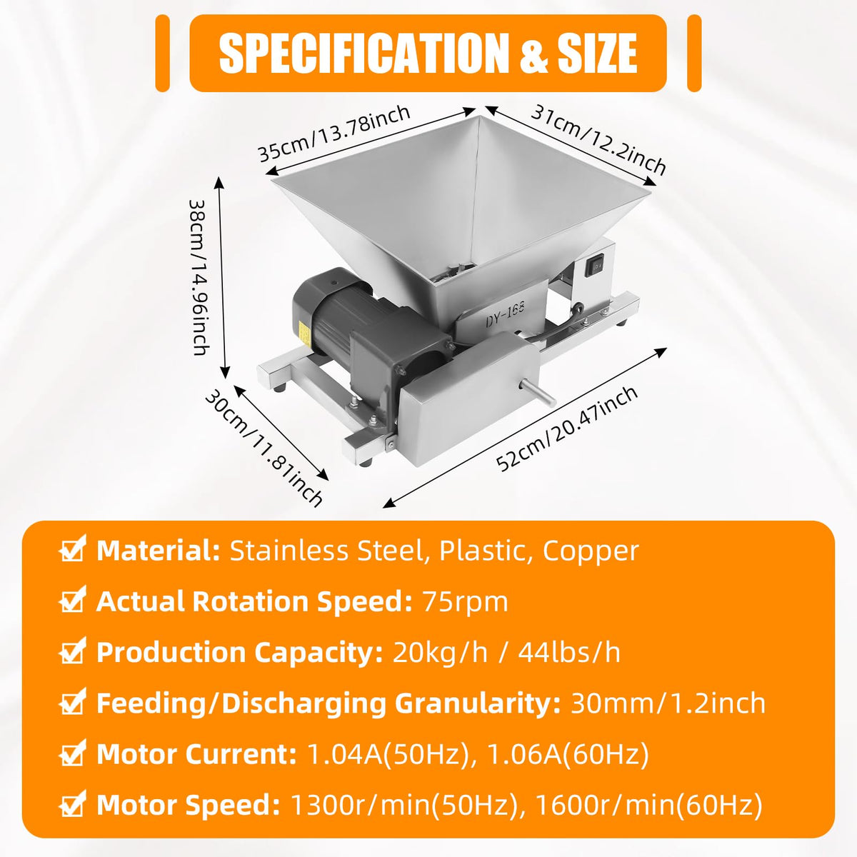 4L Stainless Steel Electric Fruit Crusher C148