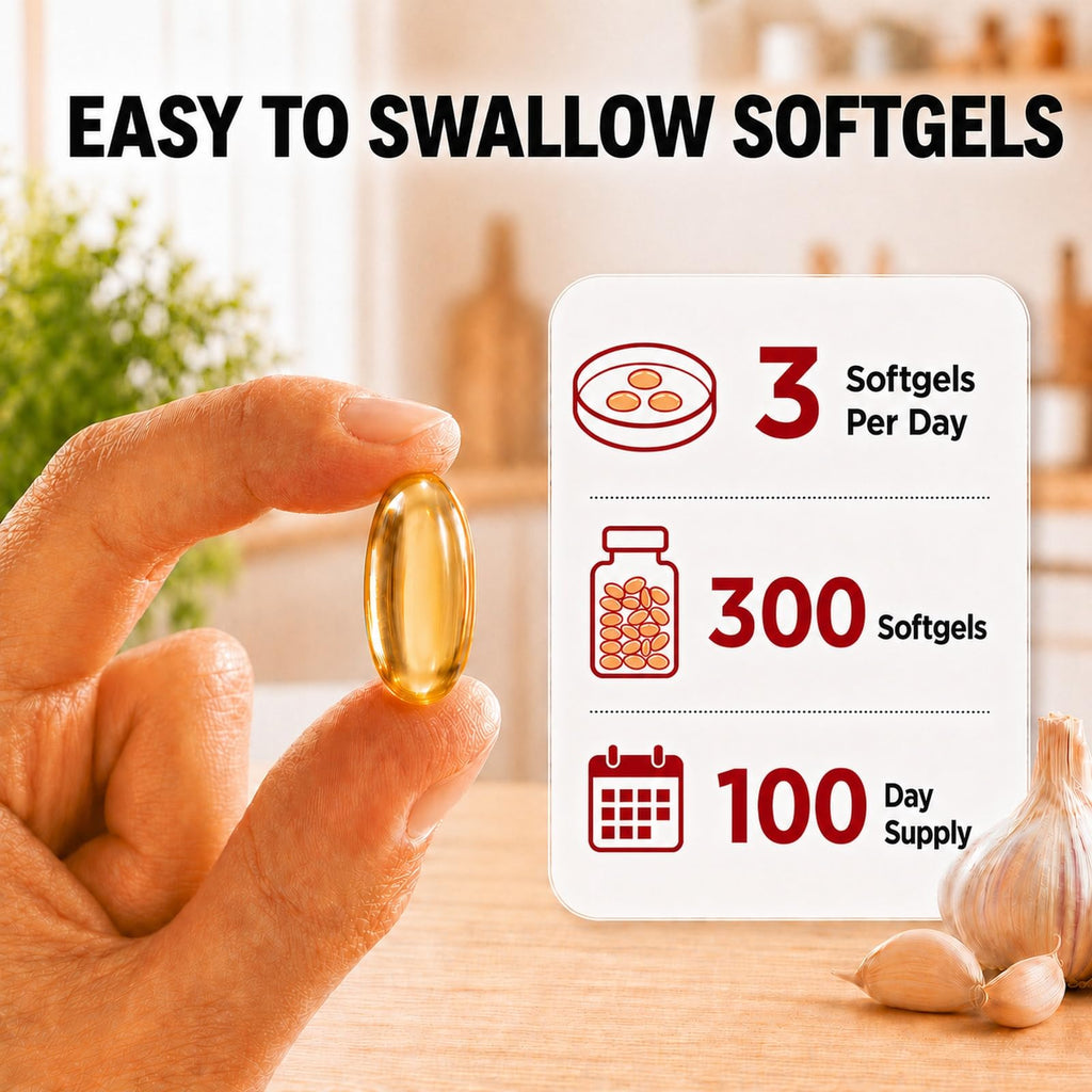 Odorless Aged Garlic Extract 7500mg 300 Softgels L9599