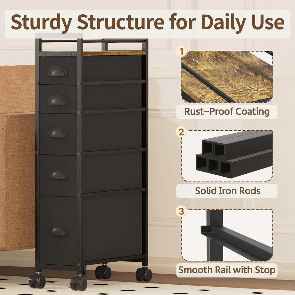 Black Narrow Storage Cabinet J563219
