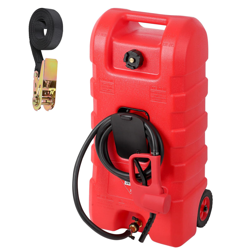 15 Gallon Portable Gas Fuel Tank Container with Pump and Hose C5489