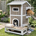 2-Story Insulated Outdoor Cat House N670