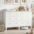 White 6 Drawer Dresser I51976