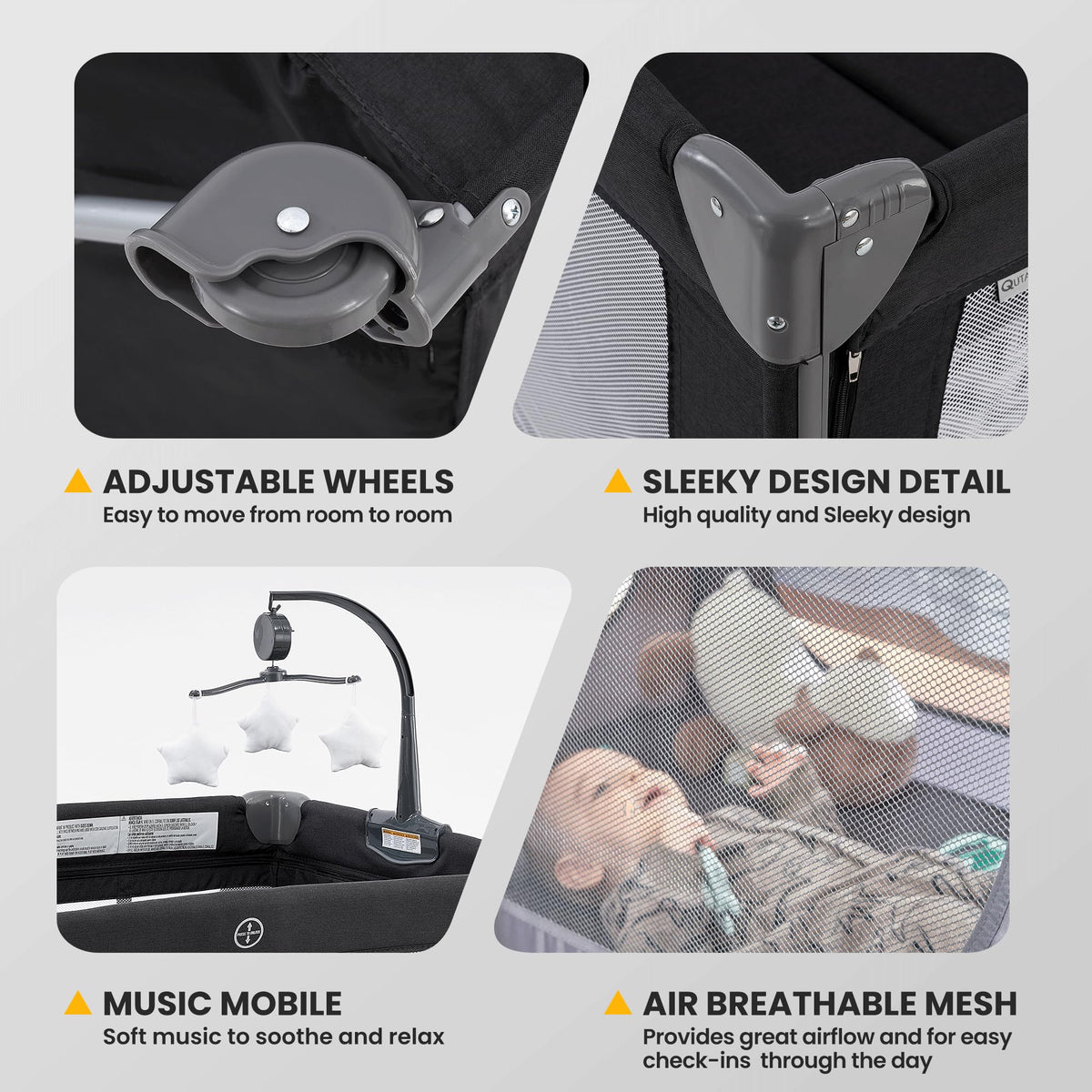 2-in-1 Pack and Play with Mattress, Bassinet and Playpen M82635