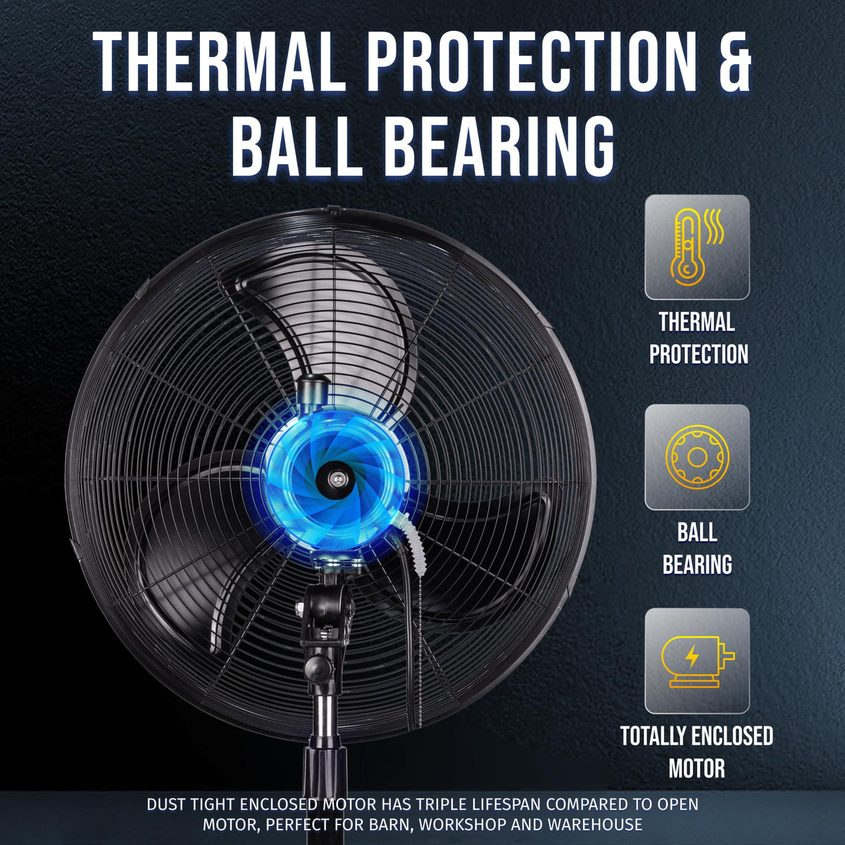 20" Oscillating High Velocity Pedestal Fan Y81466