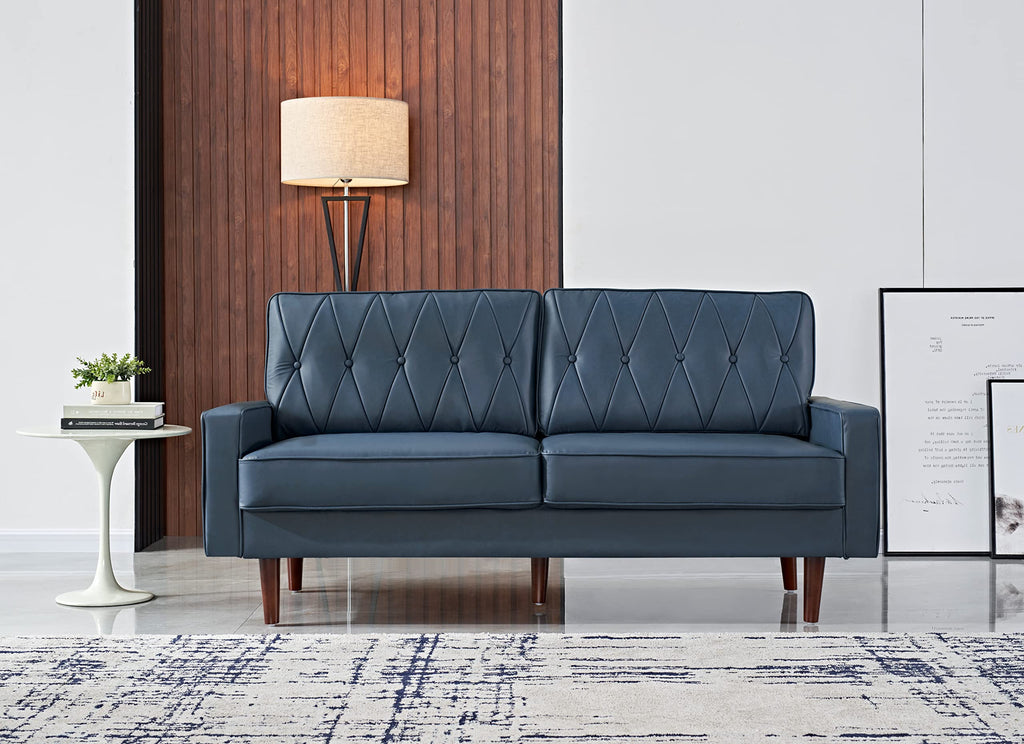 Blue Faux Leather Sofa M894547