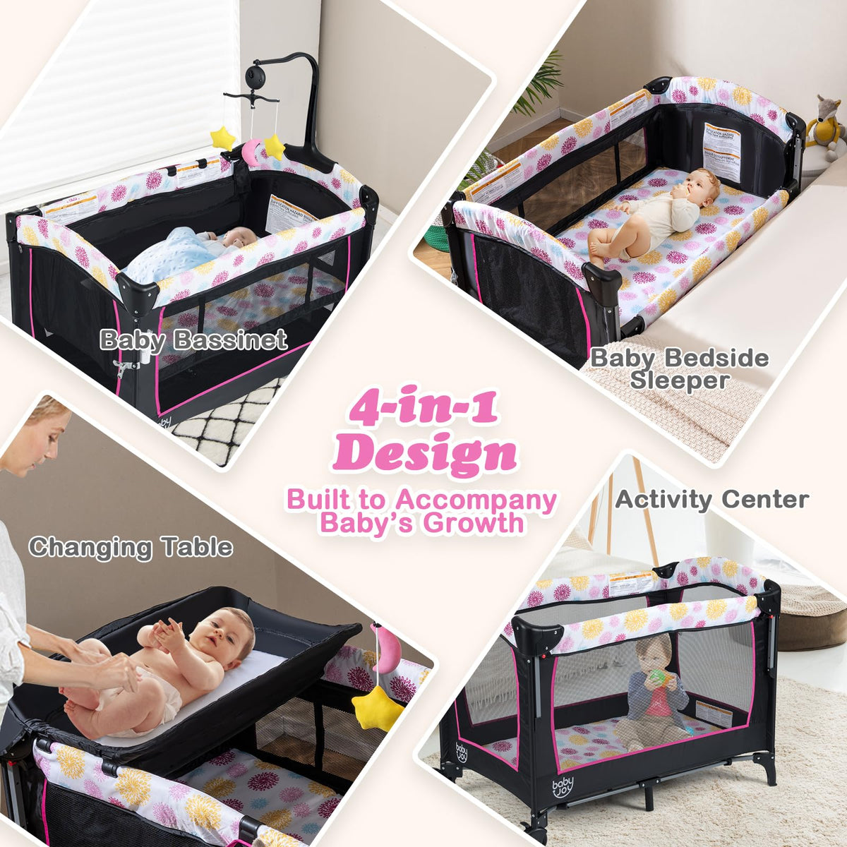 4 in 1 Pink Pack and Play N692172