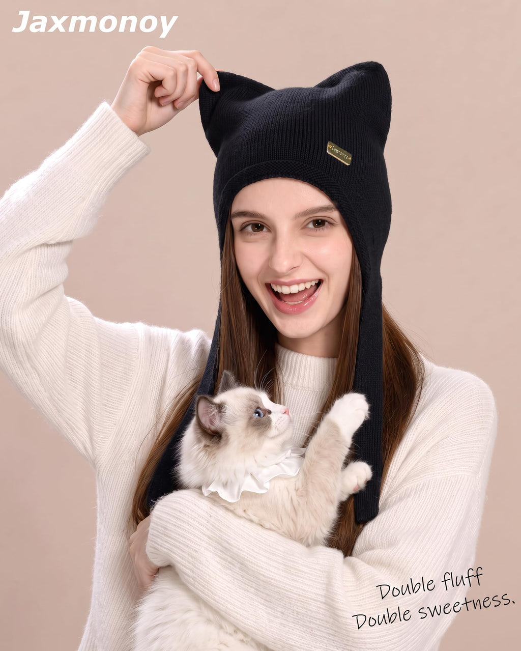 Cat Ear Beanie Wool Knit Hats K96151