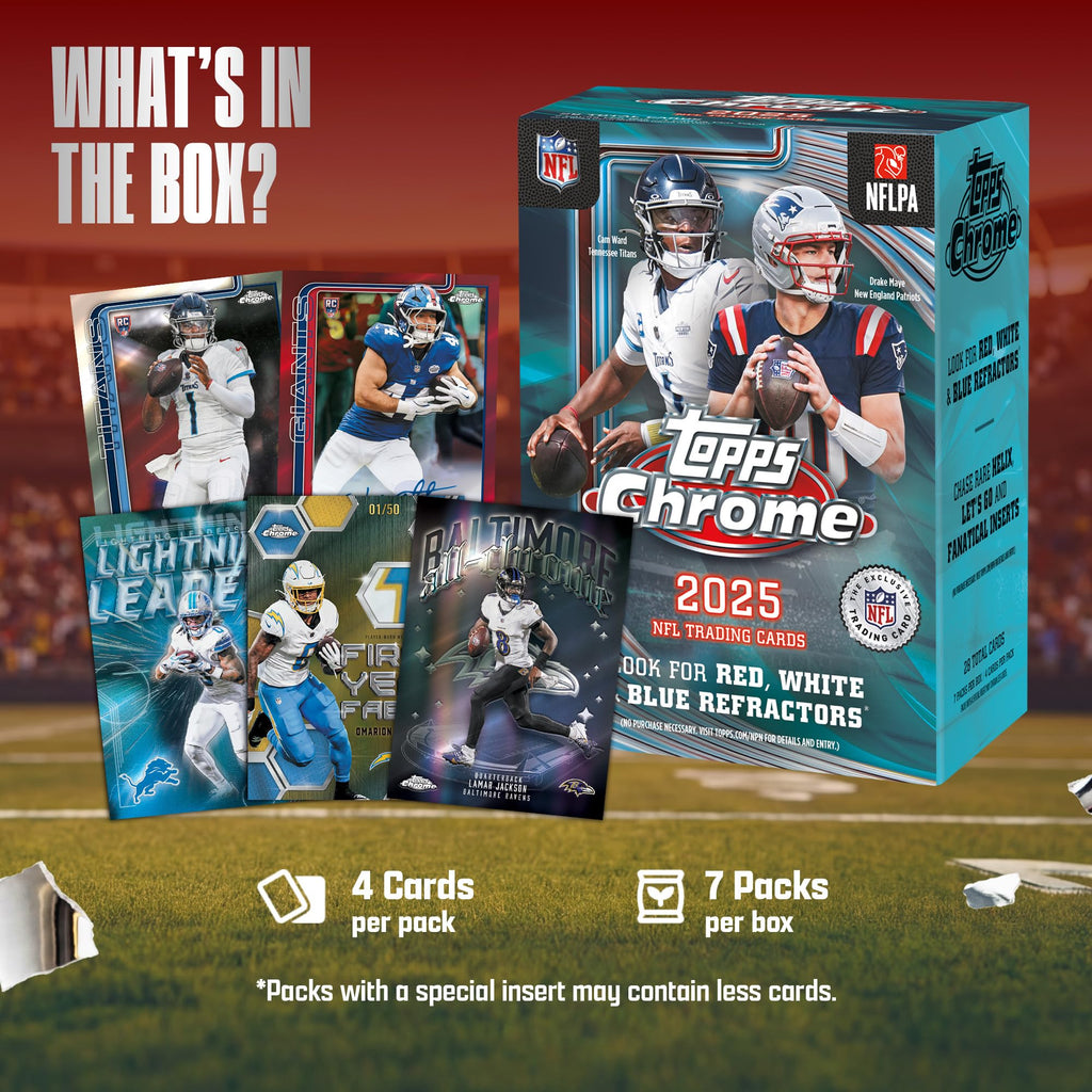 2025 Topps Chrome NFL Football Value Box P8612