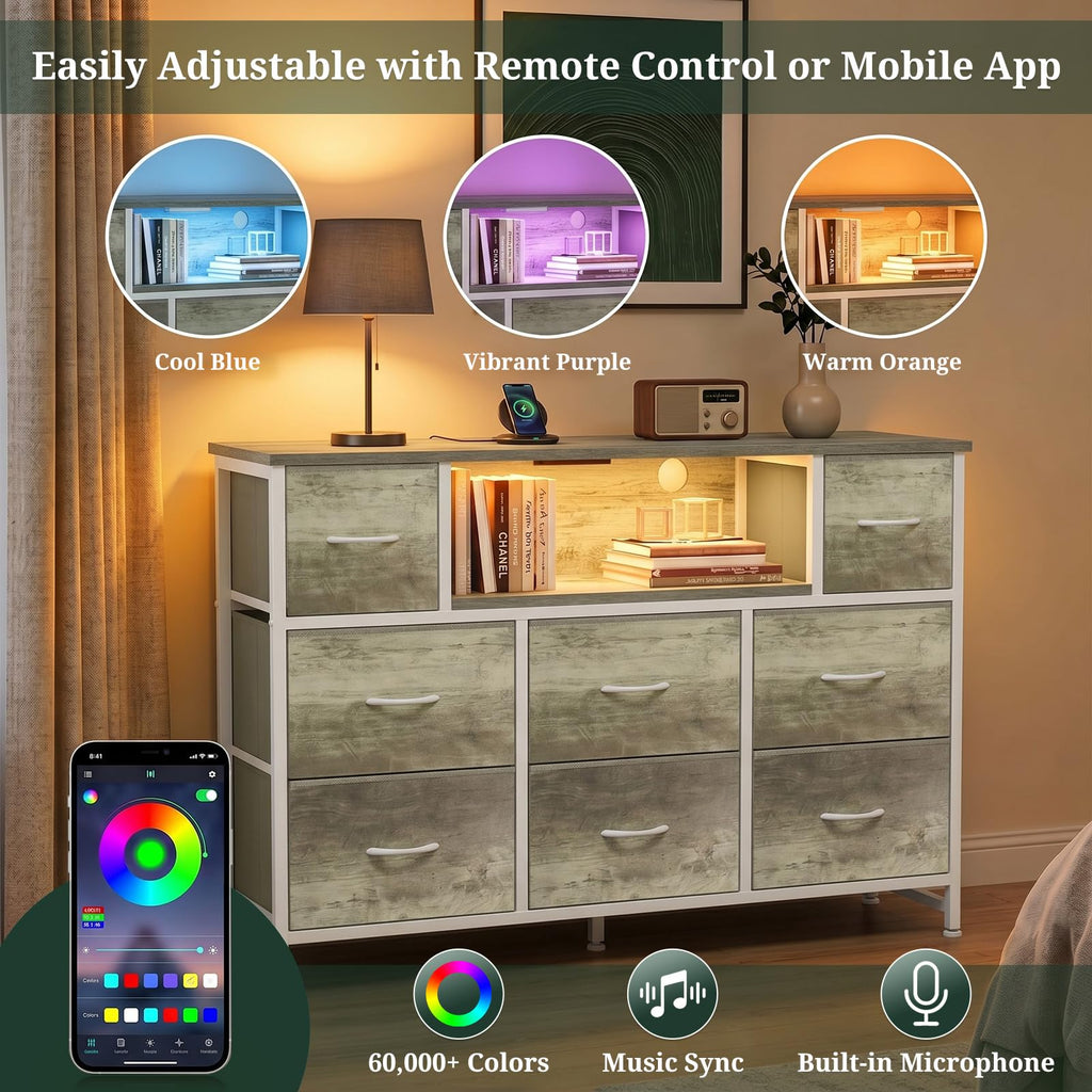 8 Drawer TV Stand with Charging Station U113769
