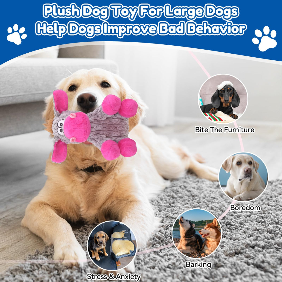 Plush Squeaky Stuffed Animal Chew Toys F588