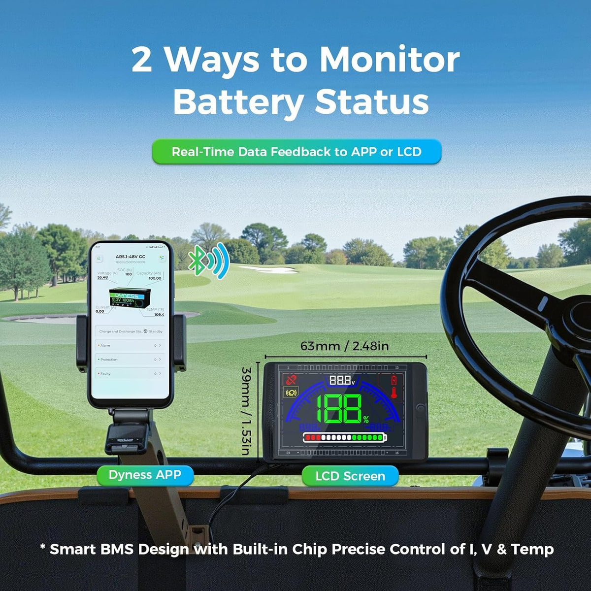 48V 100Ah Lithium Golf Cart Battery with Charger A446897