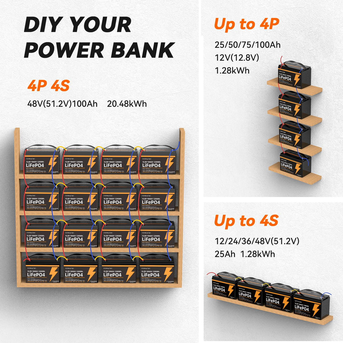 12V 100Ah LiFePO4 Battery with 100A BMS K903175