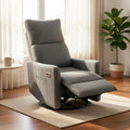 Dark Gray Velvet Swivel Rocker Chair Q73037