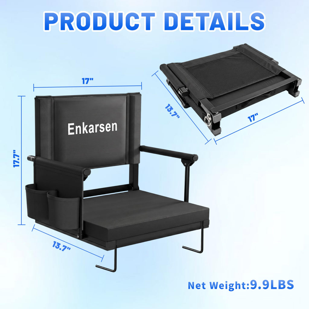 Portable Stadium Seat with Armrests & Cup Holder H609610