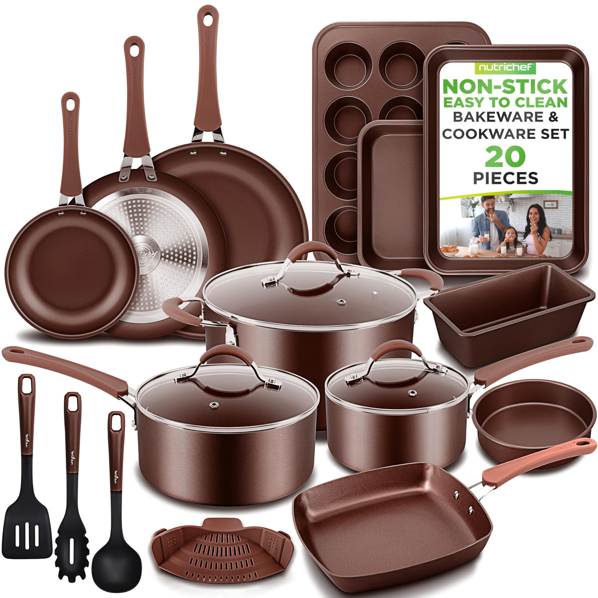 20 Piece Non Stick Cookware and Bakeware Set M90083