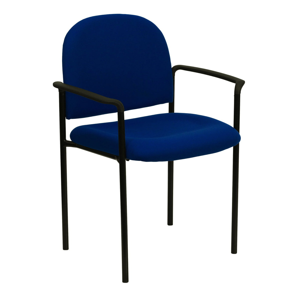 Navy Fabric Stackable Steel Side Chair Z34955