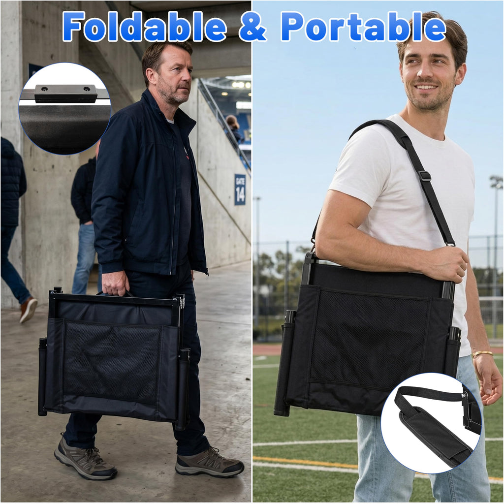 Portable Stadium Seat with Armrests & Cup Holder H609610