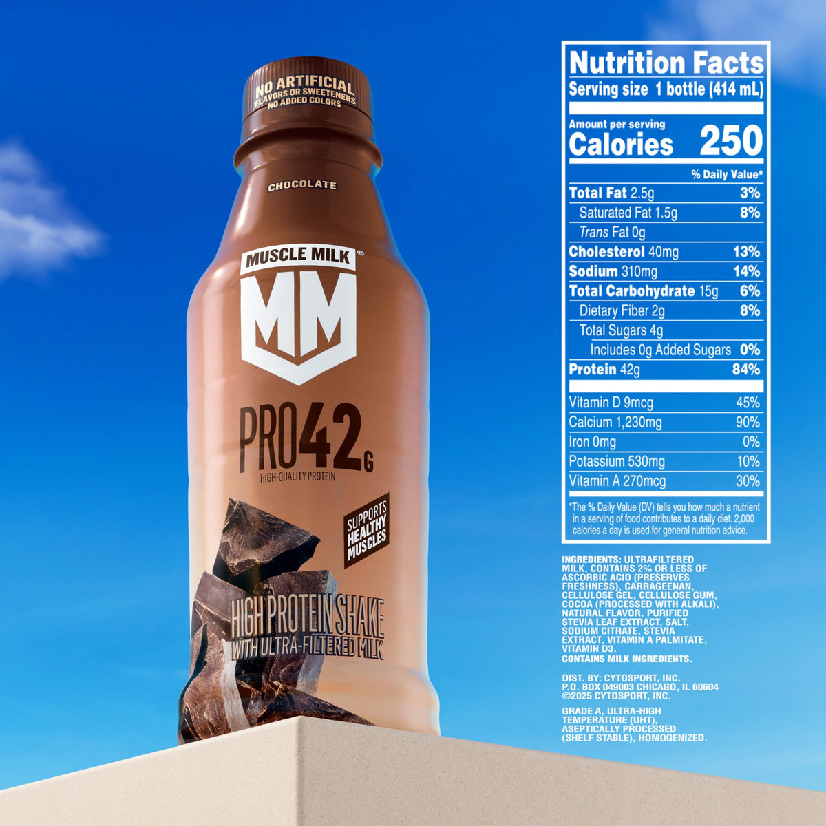 Chocolate High Protein Shake 14 fl oz 12 Pack D857