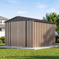 8x10 FT Metal Outdoor Storage Shed with Lockable Door Y284