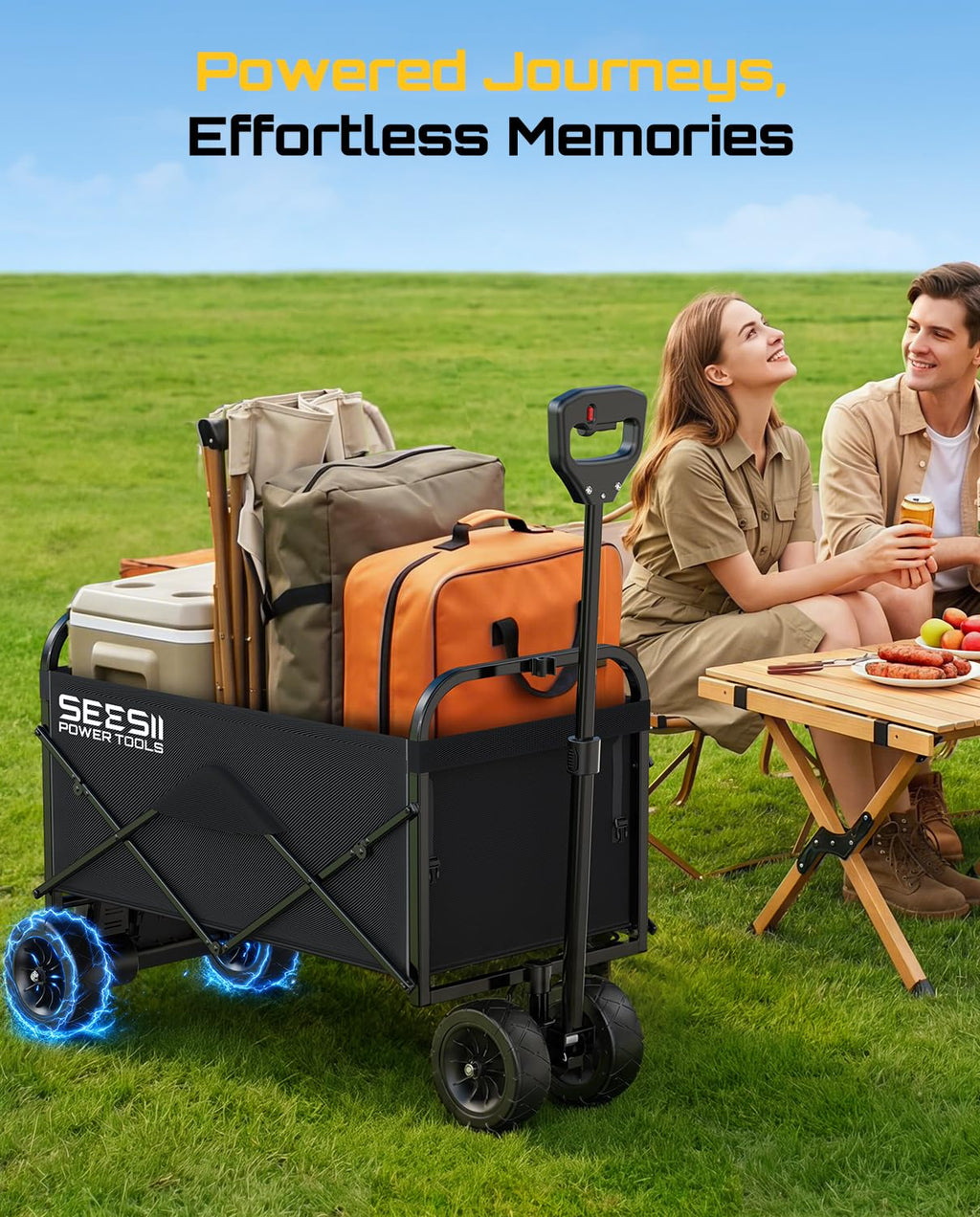 Electric Wagon Cart with 2 x 4.0Ah Batteries I91484