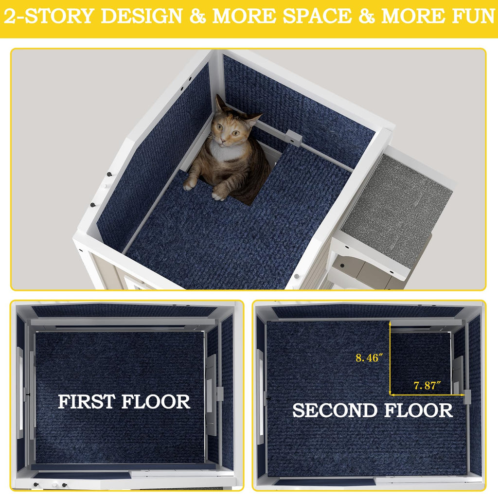 2-Story Insulated Outdoor Cat House N670