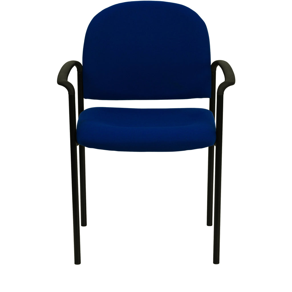 Navy Fabric Stackable Steel Side Chair Z34955
