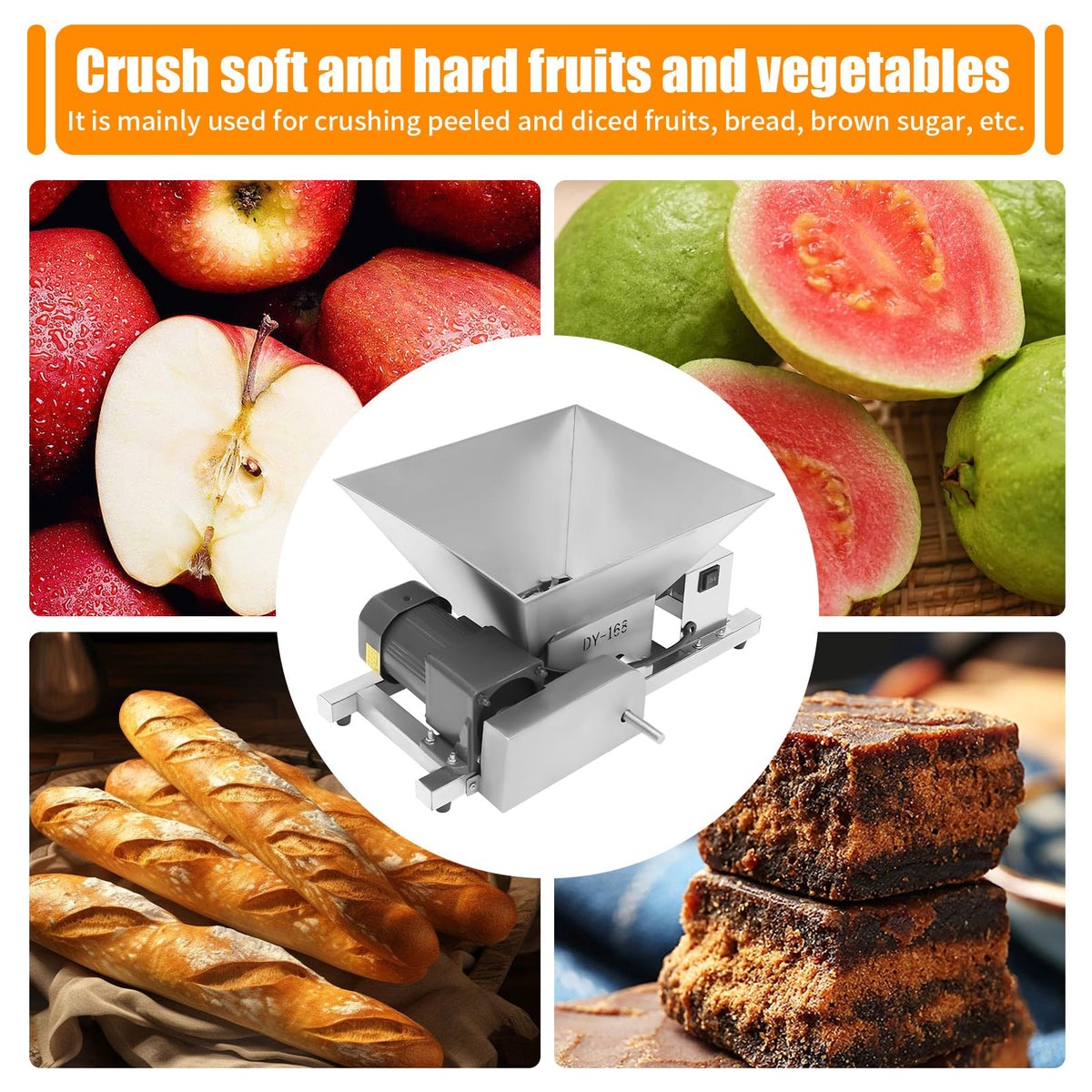 4L Stainless Steel Electric Fruit Crusher C148