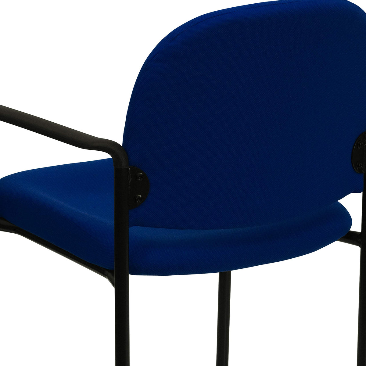 Navy Fabric Stackable Steel Side Chair Z34955