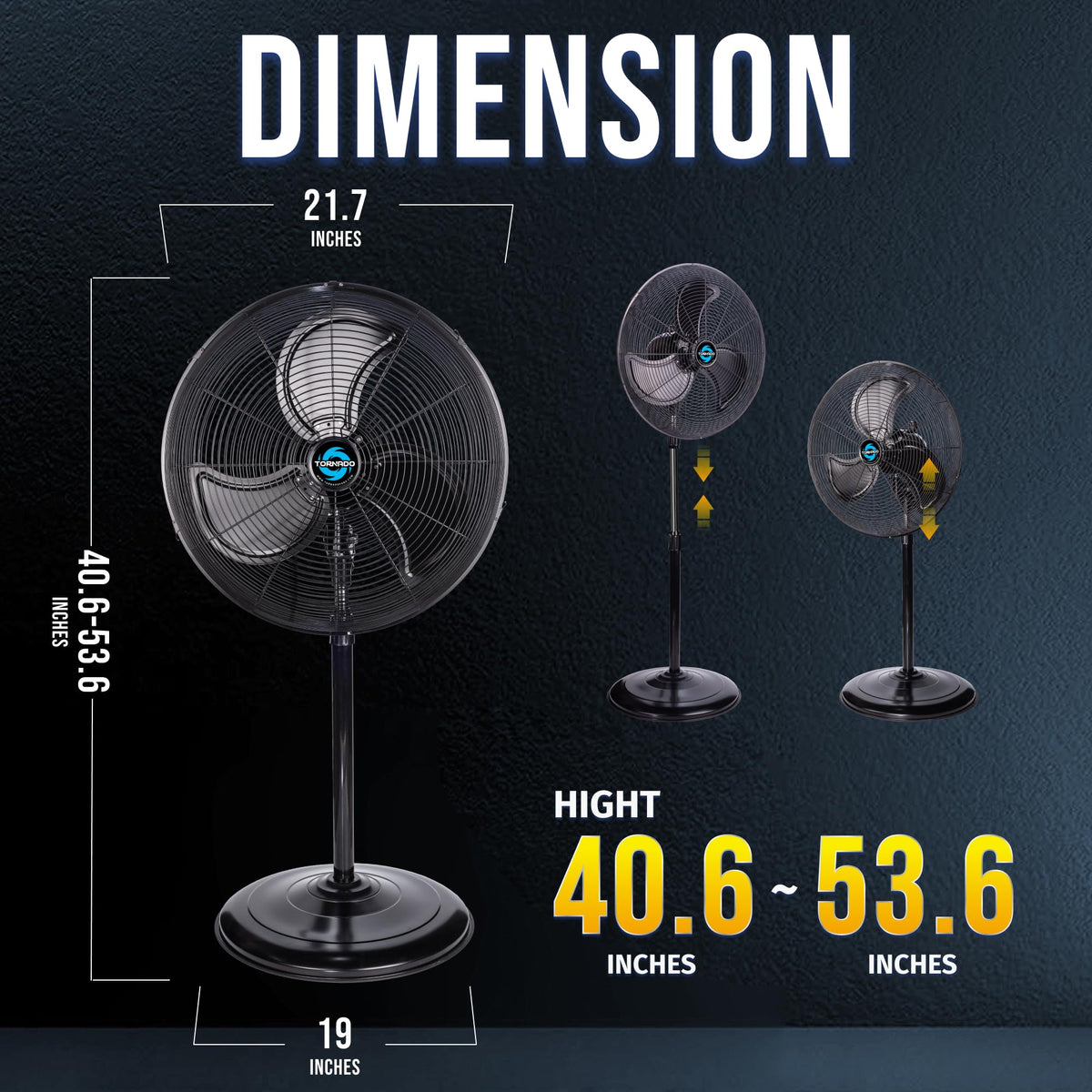 20" Oscillating High Velocity Pedestal Fan Y81466