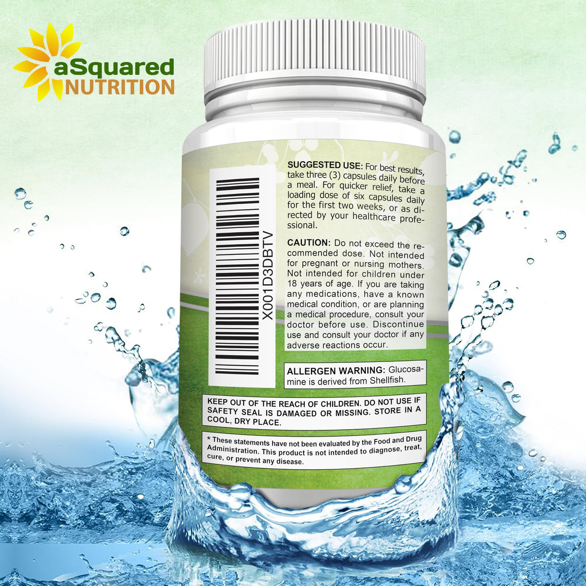 Glucosamine Chondroitin Turmeric MSM Boswellia 120 Capsules Supplement F41767