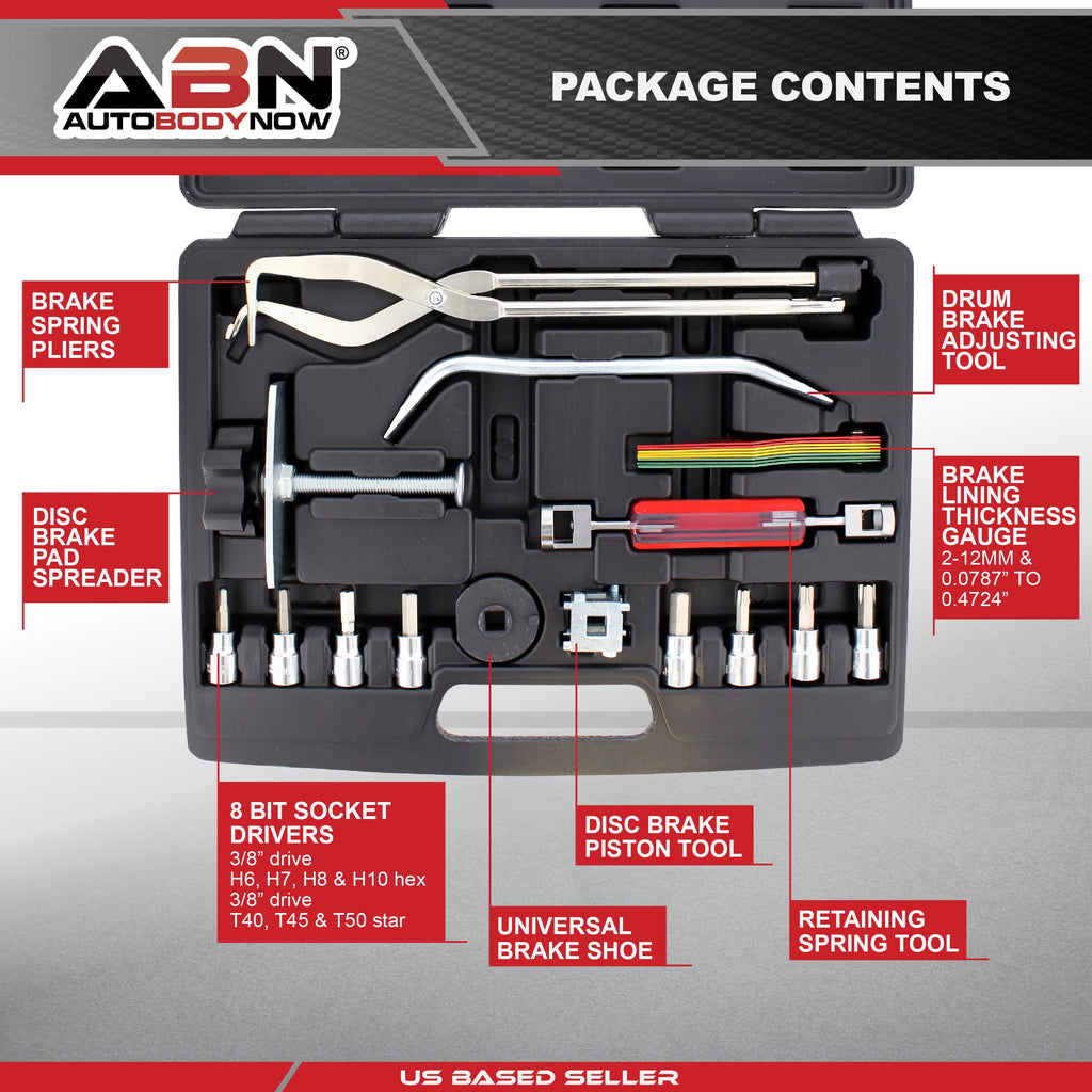 15-Piece Brake Kit with Brake Caliper Tool I1346