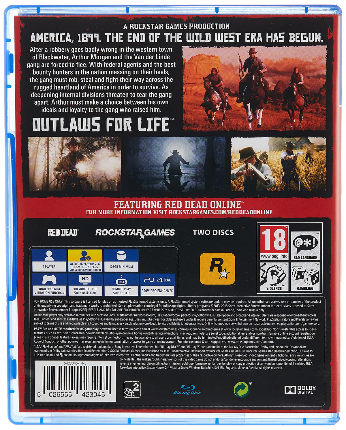 Red Dead Redemption 2 Playstation 4 Video Game O674291