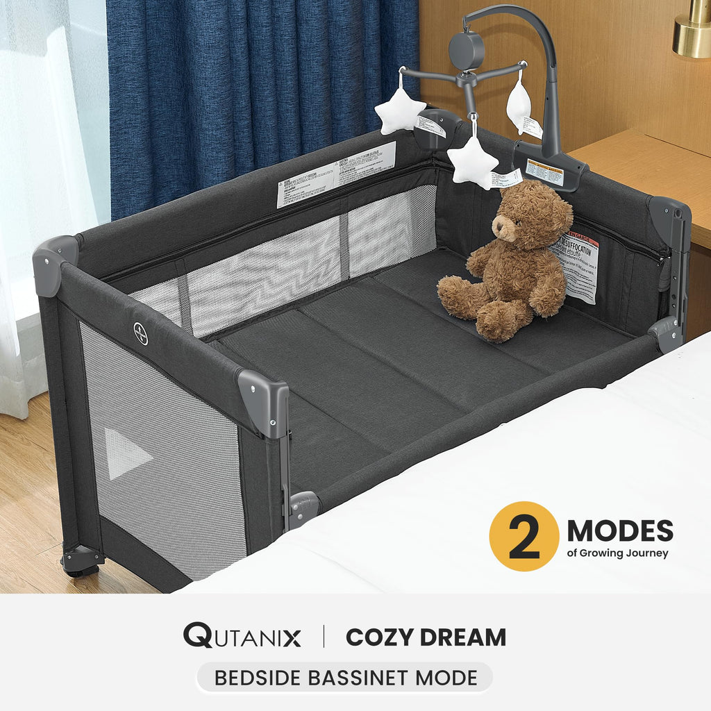 2-in-1 Pack and Play with Mattress, Bassinet and Playpen M82635