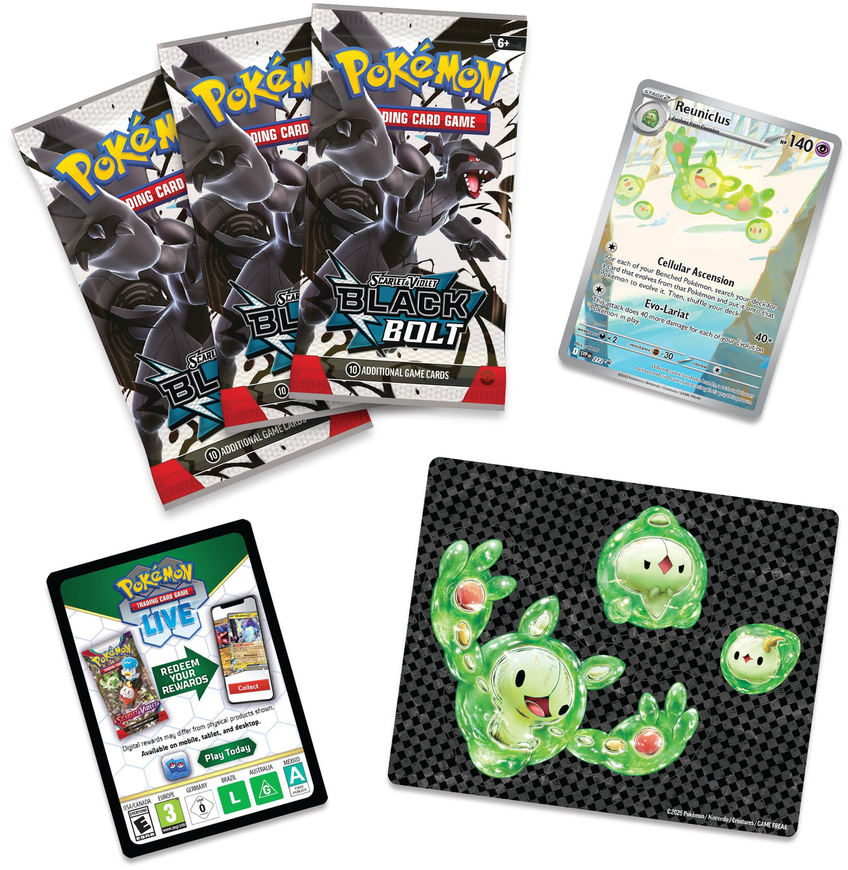 Pokemon TCG Black Bolt Tech Sticker Blister A83881